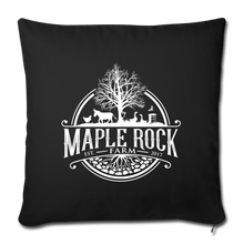 Load image into Gallery viewer, Maple Rock Farm Throw Pillow Cover 18” x 18” - black
