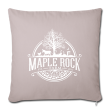 Load image into Gallery viewer, Maple Rock Farm Throw Pillow Cover 18” x 18” - light taupe
