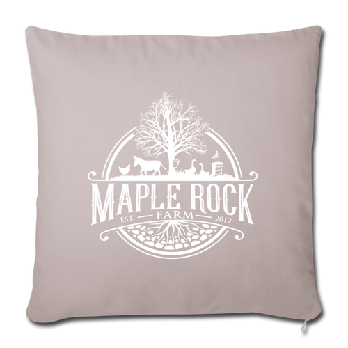 Maple Rock Farm Throw Pillow Cover 18” x 18” - light taupe