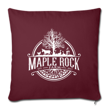 Load image into Gallery viewer, Maple Rock Farm Throw Pillow Cover 18” x 18” - burgundy
