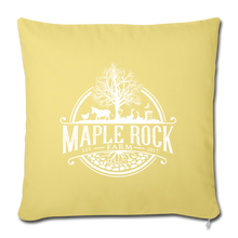 Load image into Gallery viewer, Maple Rock Farm Throw Pillow Cover 18” x 18” - washed yellow
