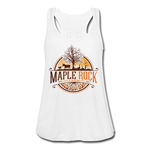 Women's Maple Rock Farm Racerback - white