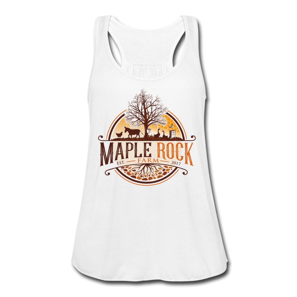 Women's Maple Rock Farm Racerback - white