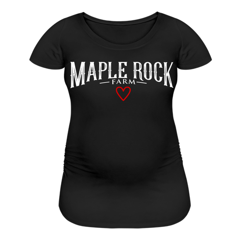 Women’s Maternity Maple Rock Farm <3 T-Shirt - black