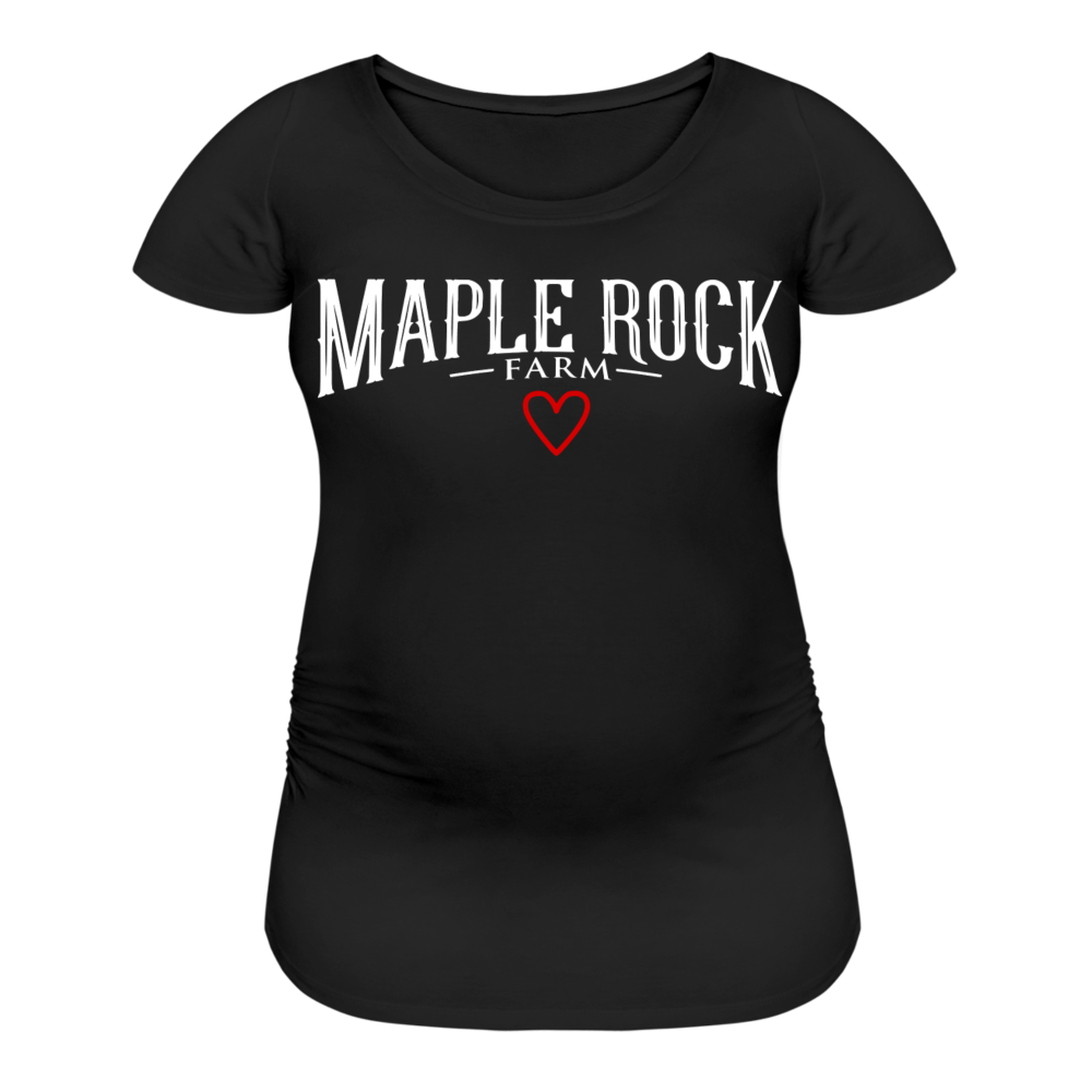 Women’s Maternity Maple Rock Farm <3 T-Shirt - black