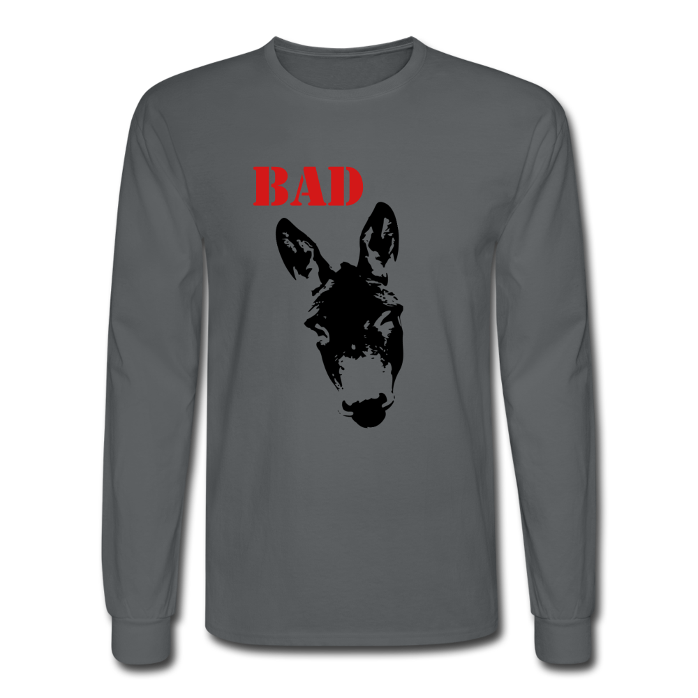 Men's Long Sleeve Bad T-Shirt - charcoal