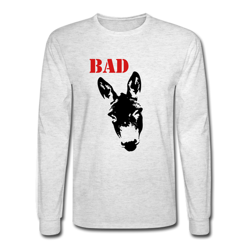 Men's Long Sleeve Bad T-Shirt - light heather gray