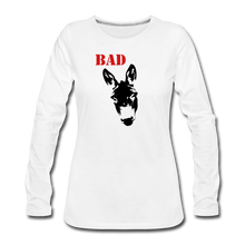 Load image into Gallery viewer, Women&#39;s Premium Long Sleeve Bad T-Shirt - white
