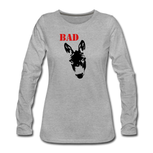 Load image into Gallery viewer, Women&#39;s Premium Long Sleeve Bad T-Shirt - heather gray
