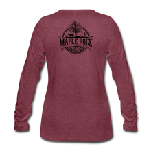 Load image into Gallery viewer, Women&#39;s Premium Long Sleeve Bad T-Shirt - heather burgundy
