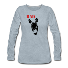 Load image into Gallery viewer, Women&#39;s Premium Long Sleeve Bad T-Shirt - heather ice blue
